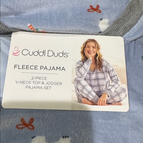 Cuddl Duds Fleece Pajama Set - Size Large - Picture 4 of 5